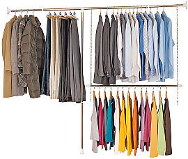Wenko - Teleskop-Garderobe in Silber