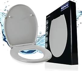 WENKO Toilettendeckel mit Absenkautomatik, oval,