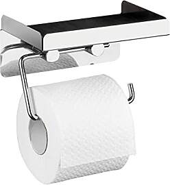 WENKO Toilettenpapierhalter 2 in 1 Edelstahl mit