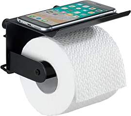 WENKO Toilettenpapierhalter mit Ablage Classic