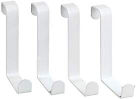WENKO Türgarderobenhaken Weiß matt 4er Set,
