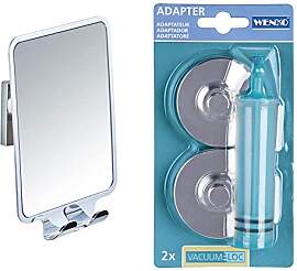 WENKO Vacuum-Loc Antibeschlagspiegel Quadro,