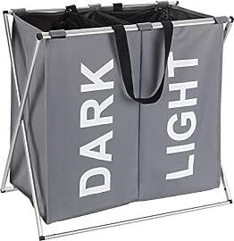 WENKO Wäschesammler Duo Grau, stabiler