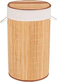WENKO Wäschetruhe Bamboo Natur - Wäschekorb, mit 