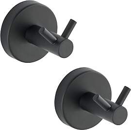 WENKO Wandhaken Mod. Bosio Black 2er Set Wandhaken 