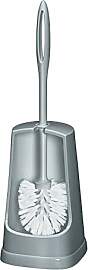 WENKO WC-Garnitur Simple Grau - WC-Bürstenhalter, 