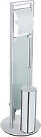WENKO WC-Garnitur Sulmona silber Metall, 1 St.
