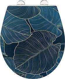 WENKO WC-Sitz Big Leaves, robuster Toilettensitz