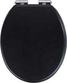 WENKO WC-Sitz Cuero Schwarz, Toilettensitz mit