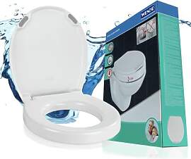 WENKO WC Sitz mit 5 cm Sitzerhöhung, hohe