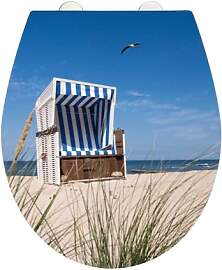 WENKO WC-Sitz Mod. Strandkorb Hochglanz Acryl mit