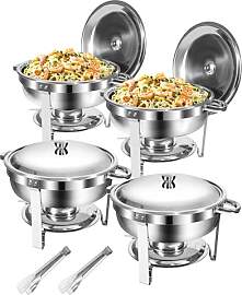 WENMILY Chafing Dish Buffet Set Rund 5L[Robust und 