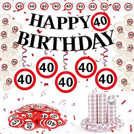 WenmthG 40 Geburtstag Deko Männer Frauen, 40.