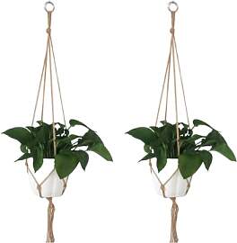 WenTigDY 2er Set Makramee Blumenampel 122cm