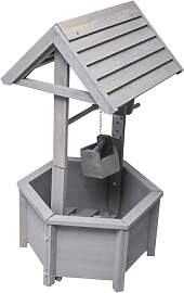 WERKA PRO Dekorativer Holzbrunnen 38x42x82cm