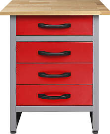 Werkbank ONDIS24 "Bernd", rot (rot,