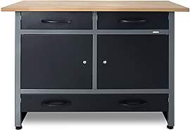 Werkbank Werktisch 120cm aus Metall mit 3