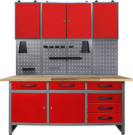 Werkstatt-Set ONDIS24, rot (anthrazit, rot),