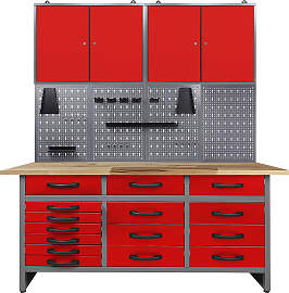 Werkstatt-Set ONDIS24, rot (anthrazit, rot),