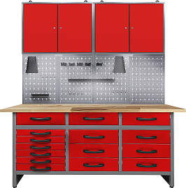 Werkstatt-Set ONDIS24, rot (anthrazit, rot),