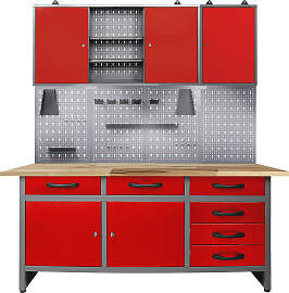 Werkstatt-Set ONDIS24, rot (anthrazit, rot),