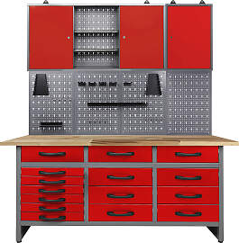 Werkstatt-Set ONDIS24, rot (anthrazit, rot),
