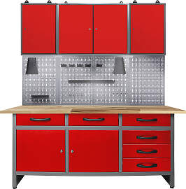 Werkstatt-Set ONDIS24, rot (anthrazit, rot),