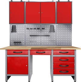 Werkstatt-Set ONDIS24, rot (anthrazit, rot),