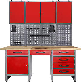 Werkstatt-Set ONDIS24, rot (anthrazit, rot),