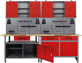 Werkstatt-Set ONDIS24, rot (anthrazit, rot),