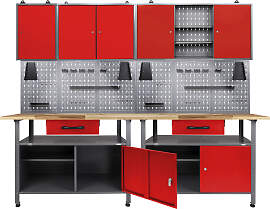 Werkstatt-Set ONDIS24, rot (anthrazit, rot),