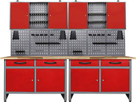 Werkstatt-Set ONDIS24, rot (anthrazit, rot),