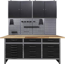 Werkstatt-Set ONDIS24, schwarz (anthrazit,