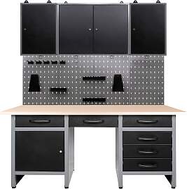 Werkstatt-Set ONDIS24, schwarz (anthrazit,