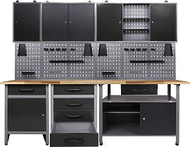 Werkstatt-Set ONDIS24, schwarz (anthrazit,