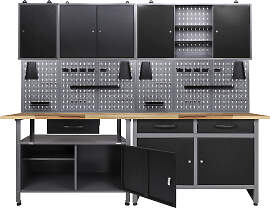 Werkstatt-Set ONDIS24, schwarz (schwarz, grau),