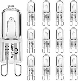 WeshLMPO Glühbirne G9 12 Stücke Halogen G9 33W