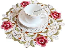 Whakano 2 Stück Retro Spitze Tischsets,Boho Dekor 