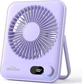 WHATOOK Leiser USB-Tischventilator: Stufenlos