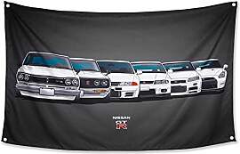 WHGJ Auto-Flagge, 90 x 152 cm, für GTR JDM-Fans,