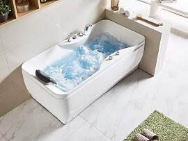 Whirlpool Badewanne - 1 Person  - 140 Liter - Ecke 
