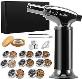 Whisky Smoker Set mit 8 aromatischen Holzspänen,