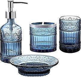 WHOLE HOUSEWARES | Badezimmer-Set | 4-teiliges