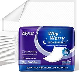 WhyWorry NightShield Inkontinenz Bettunterlage 60