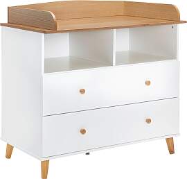 Wickelkommode Lou Weiß Echtholz/MDF