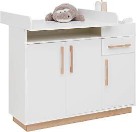 Wickelkommode Luna White in Weiß ca. 117x100cm