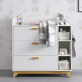 Wickelkommode Milan Weiß MDF