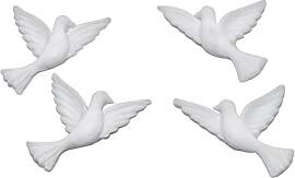 Wiedemann Wachsmotiv Tauben, 4 cm, 4 Stück,