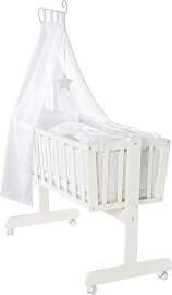 Wiegenset in Weiß, 4-teiliges Set