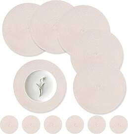 wiipara 6er Set Runde Tischsets Platzsets